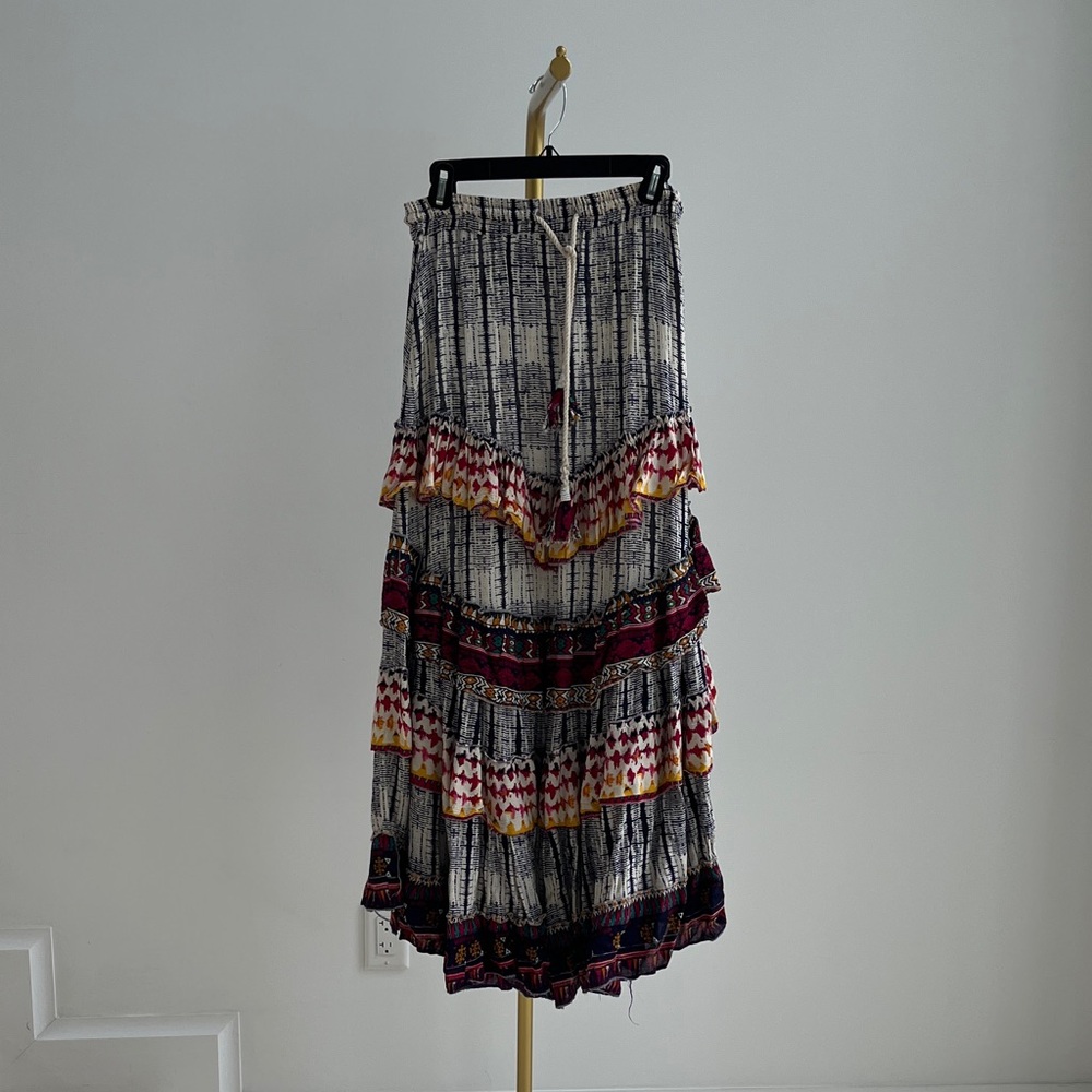Bohemian Multi-Color Tiered Skirt